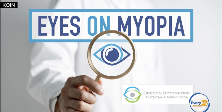 Screenshot of the title page "Eyes on Myopia" 